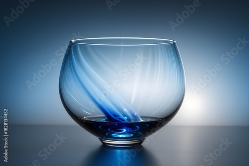 empty glass on a black background