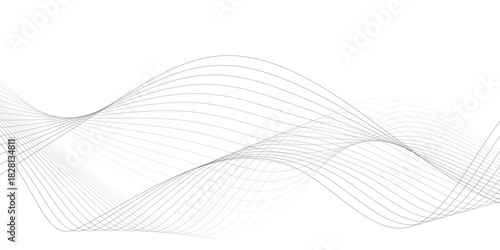 Abstract dynamic curve wave line