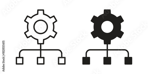Allocation icons. Black and White Vector Icons. can be used web and mobile
