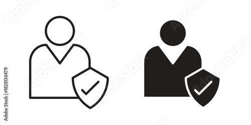 Beneficiary icons. Black and White Vector Icons. can be used web and mobile