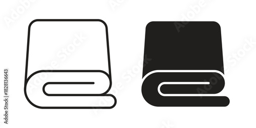 blanket icons. Black and White Vector Icons. can be used web and mobile