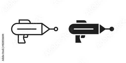 Blaster icons. Black and White Vector Icons. can be used web and mobile