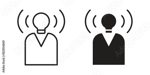Brand awareness icons. Black and White Vector Icons. can be used web and mobile