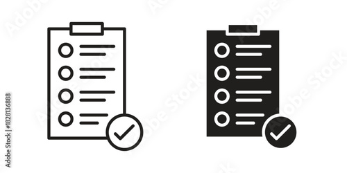 Briefing icons. Black and White Vector Icons. can be used web and mobile