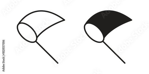 Butterfly catcher icons. Black and White Vector Icons. can be used web and mobile