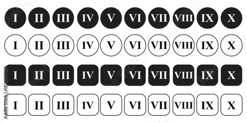 Vector set of Roma number.