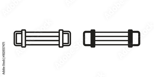 Chest expander icons. Black and White Vector Icons. can be used web and mobile