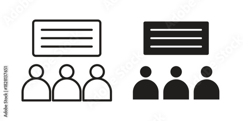 Classroom icons. Black and White Vector Icons. can be used web and mobile