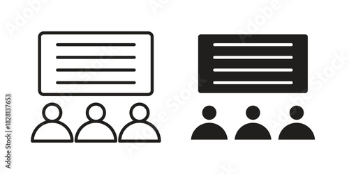 Classroom icons. Black and White Vector Icons. can be used web and mobile
