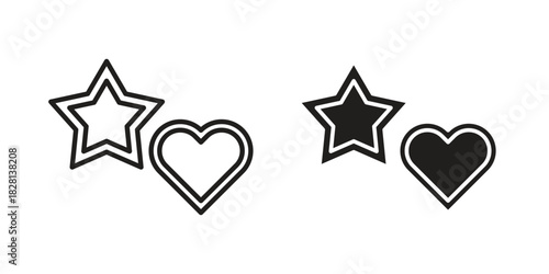 Cookie cutter icons. Black and White Vector Icons. can be used web and mobile