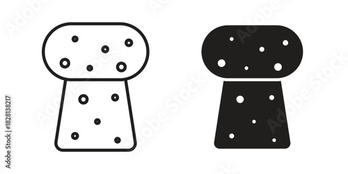 Cork icons. Black and White Vector Icons. can be used web and mobile
