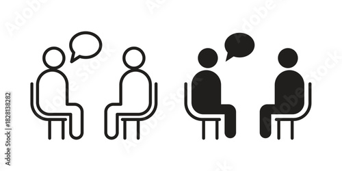 Counselling icons. Black and White Vector Icons. can be used web and mobile