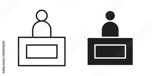 Court trial icons. Black and White Vector Icons. can be used web and mobile
