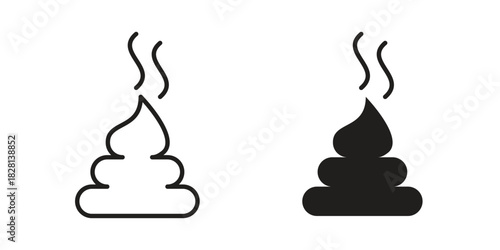 Dung icons. Black and White Vector Icons. can be used web and mobile