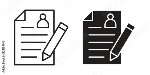 Enrollment icons. Black and White Vector Icons. can be used web and mobile
