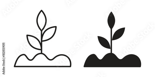 Environment icons. Black and White Vector Icons. can be used web and mobile