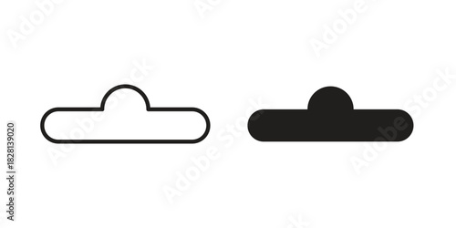 Euro hook icons. Black and White Vector Icons. can be used web and mobile