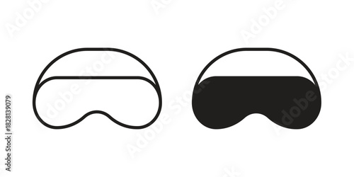 Eye mask icons. Black and White Vector Icons. can be used web and mobile