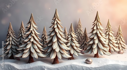 Christmasy winter wonderland trees