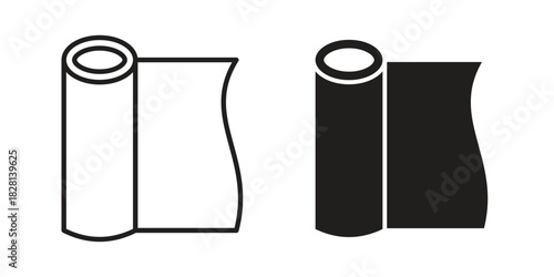 Foil icons. Black and White Vector Icons. can be used web and mobile