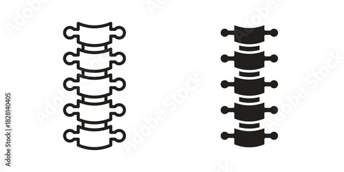 Human spine icons. Black and White Vector Icons. can be used web and mobile