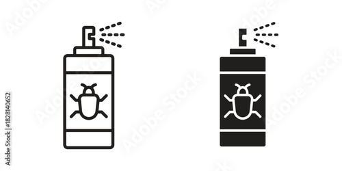 Insecticide icons. Black and White Vector Icons. can be used web and mobile