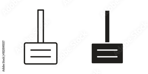Lanyard icons. Black and White Vector Icons. can be used web and mobile