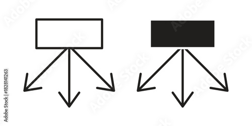 Load balancer icons. Black and White Vector Icons. can be used web and mobile