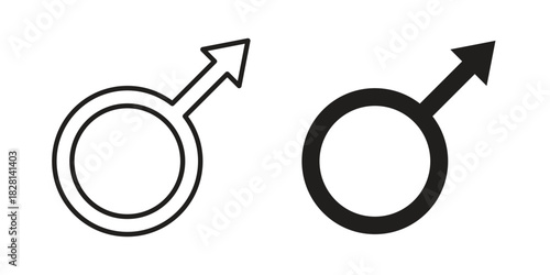 Male icons. Black and White Vector Icons. can be used web and mobile