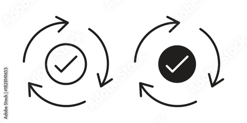 Methodology icons. Black and White Vector Icons. can be used web and mobile