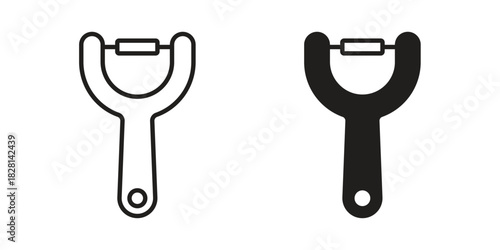 Peeler icons. Black and White Vector Icons. can be used web and mobile