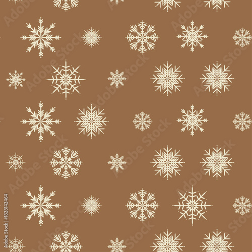 Snowflake seamless pattern. Christmas holyday pattern. snow vector illustration for packaging, textile 