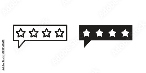 Rating icons. Black and White Vector Icons. can be used web and mobile