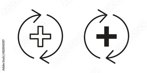Recovery icons. Black and White Vector Icons. can be used web and mobile