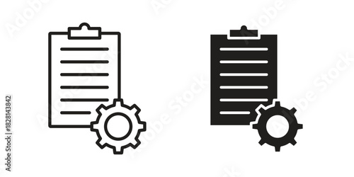 Smart contract icons. Black and White Vector Icons. can be used web and mobile