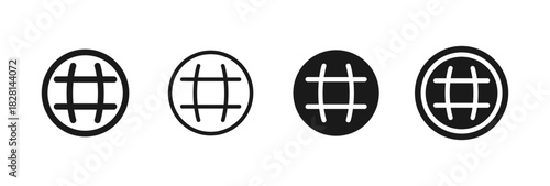 Globe icon. Minimal world grid shapes form a clean global interface vector. Internet earth sign fits web navigation symbol. Modern worldwide connection concept. Simple digital planet pictogram.