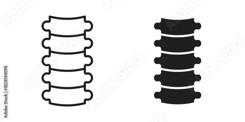 Spinal column icons. Black and White Vector Icons. can be used web and mobile