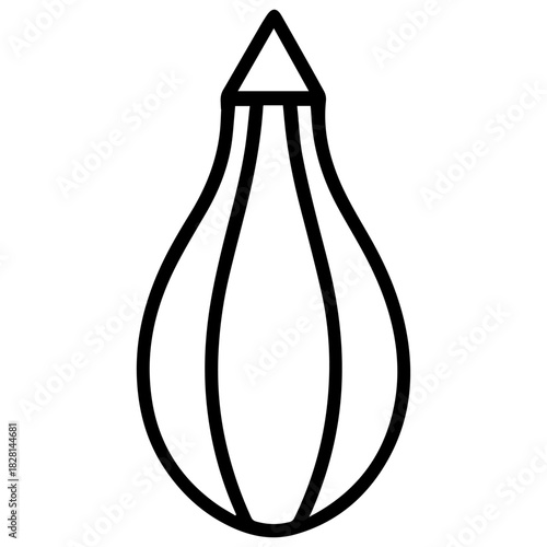 punching bag vector line icon on a white background
Vector line icon on a white background