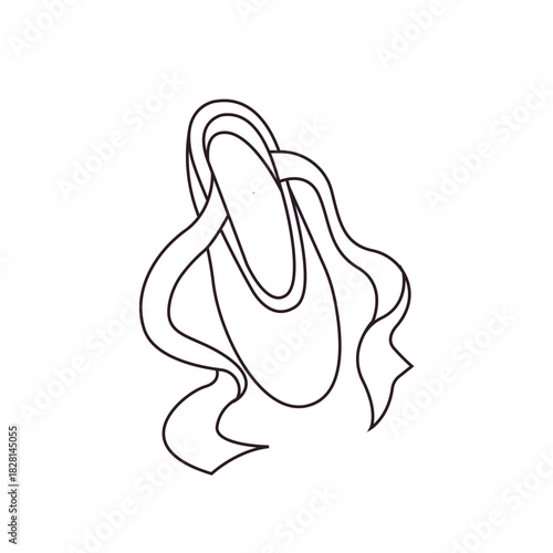 ballet shoes en pointe sole dance slipper pink emoji symbol sign icon vector illustration isolated flat
