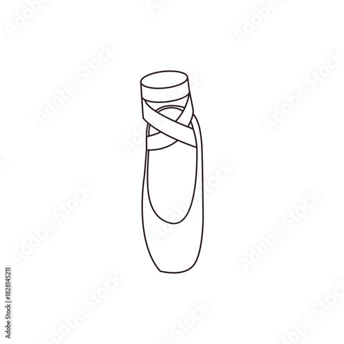 ballet shoes en pointe sole dance slipper pink emoji symbol sign icon vector illustration isolated flat