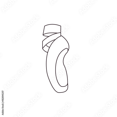 ballet shoes en pointe sole dance slipper pink emoji symbol sign icon vector illustration isolated flat