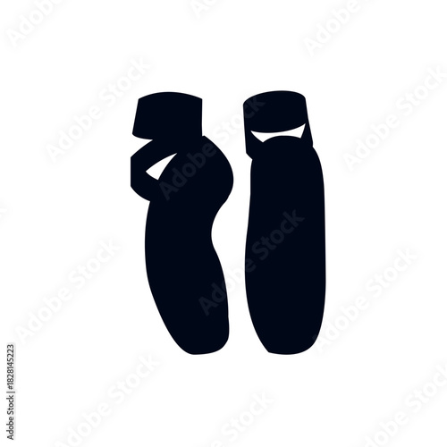ballet shoes en pointe sole dance slipper pink emoji symbol sign icon vector illustration isolated flat