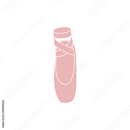 ballet shoes en pointe sole dance slipper pink emoji symbol sign icon vector illustration isolated flat