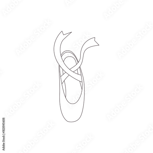 ballet shoes en pointe sole dance slipper pink emoji symbol sign icon vector illustration isolated flat