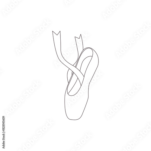 ballet shoes en pointe sole dance slipper pink emoji symbol sign icon vector illustration isolated flat
