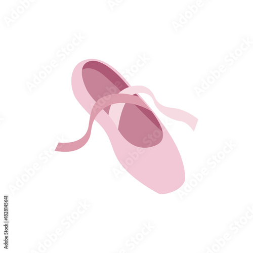 ballet shoes en pointe sole dance slipper pink emoji symbol sign icon vector illustration isolated flat