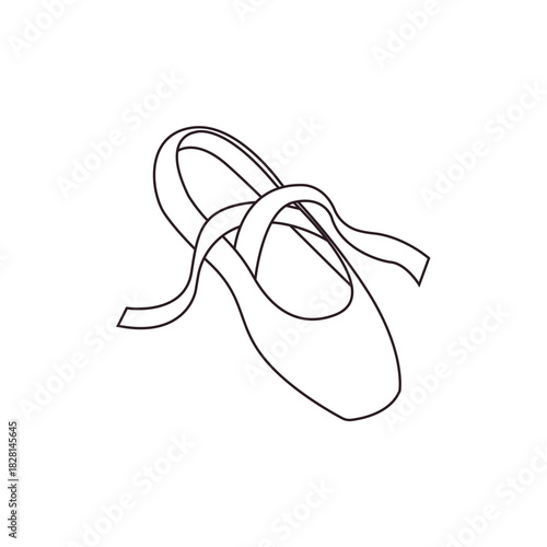 ballet shoes en pointe sole dance slipper pink emoji symbol sign icon vector illustration isolated flat