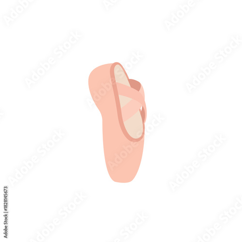 ballet shoes en pointe sole dance slipper pink emoji symbol sign icon vector illustration isolated flat