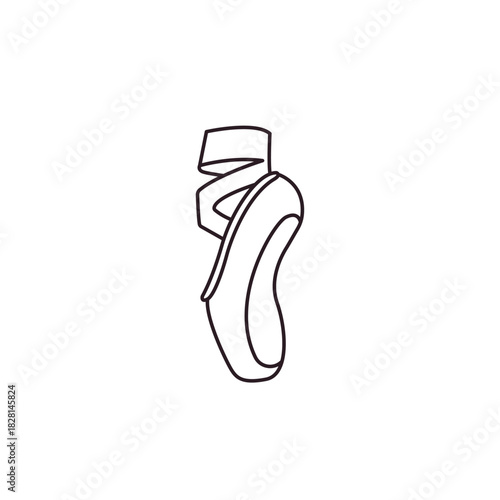 ballet shoes en pointe sole dance slipper pink emoji symbol sign icon vector illustration isolated flat