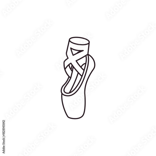 ballet shoes en pointe sole dance slipper pink emoji symbol sign icon vector illustration isolated flat